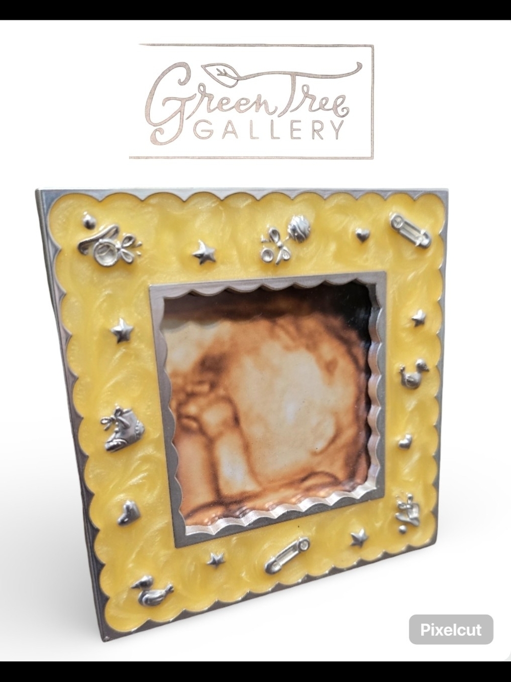 Green Tree Gallery Yellow Baby Hobby Lobby Yellow Baby Frame with Silver Accents